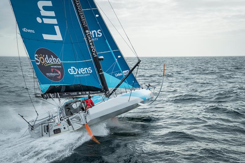 LinkedOut during the Vendée Globe  photo copyright Pierre Bouras taken at  and featuring the IMOCA class