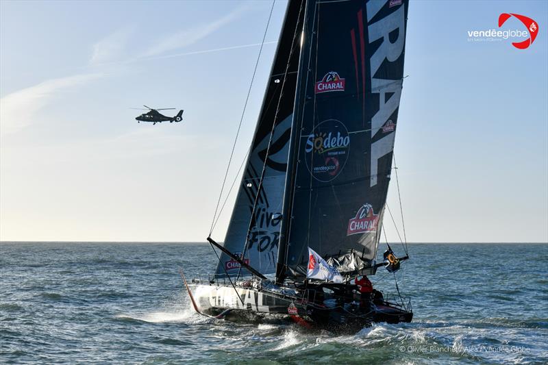 Jérémie Beyou (Charal) departs Les Sables d'Olonne for the second time in the Vendée Globe - photo © Olivier Blanchet / Alea #VG2020