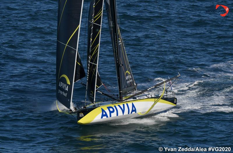 Charlie Dalin on Apivia during the Vendée Globe photo copyright Yvan Zedda / Alea / #VG2020 taken at  and featuring the IMOCA class