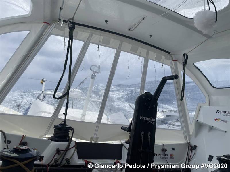 Onboard Prysmian Group during the Vendée Globe photo copyright Giancarlo Pedote / Prysmian Group #VG2020 taken at  and featuring the IMOCA class