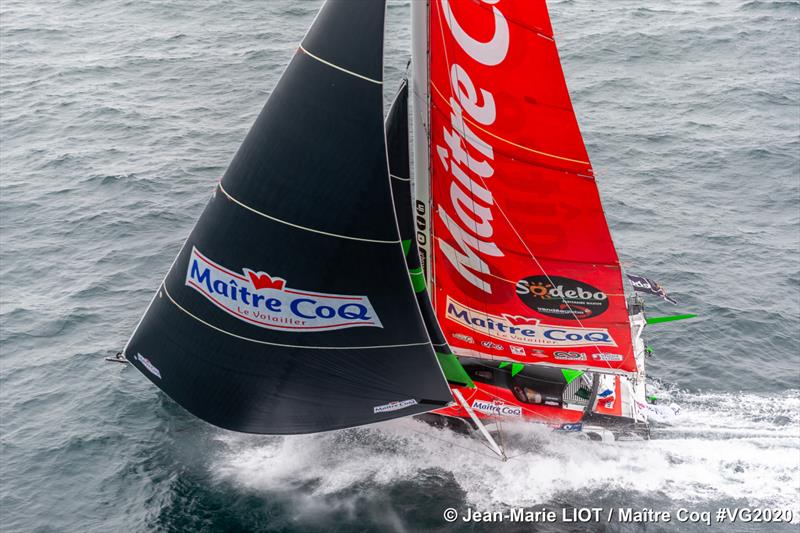 Yannick Bestaven leads the Vendée Globe photo copyright Jean-Marie Liot / Matre Coq #VG2020 taken at  and featuring the IMOCA class
