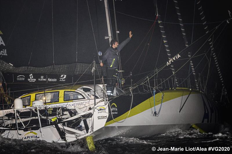 Line honours for Charlie Dalin on Apivia in the Vendée Globe - 80 days, 6 hours, 15 minutes, 47 seconds photo copyright Jean-Marie Liot / Alea #VG2020 taken at  and featuring the IMOCA class