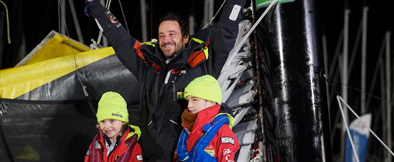 Louis Burton on Bureau Vallée 2 second across the line in the Vendée Globe - 80 days, 10 hours, 25 minutes, 12 seconds - photo © Yvan Zedda / Alea / Vendée Globe