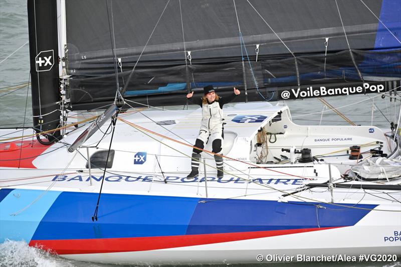 Clarisse Crémer on Banque Populaire X finishes the Vendée Globe photo copyright Olivier Blanchet / Alea #VG2020 taken at  and featuring the IMOCA class