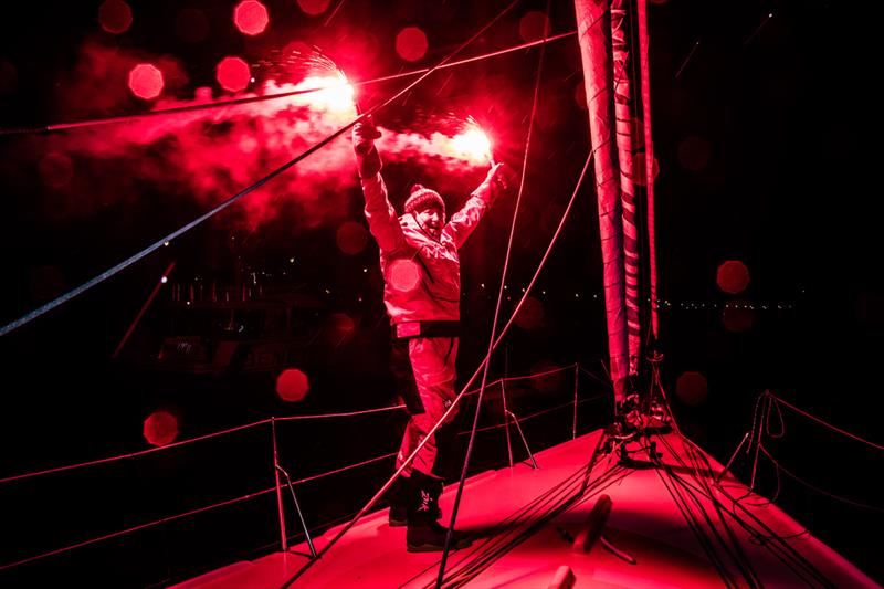 Pip Hare on Medallia finishes the Vendée Globe 2020-21 in Les Sables d'Olonne - photo © Richard Langdon / Ocean Images