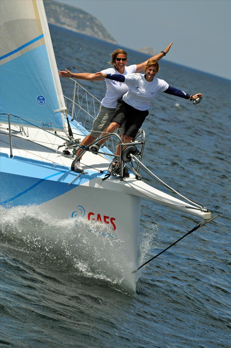 Dee Caffari and Anna Corbella will hopefully recreate only this one moment from the film 'Titanic' photo copyright Laura Carrau / FNOB taken at  and featuring the IMOCA class