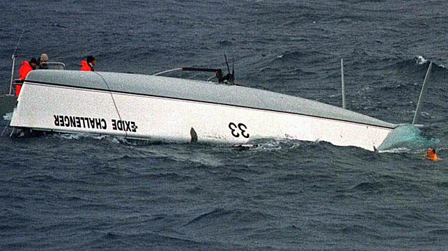 Tony Bullimore survived for five days in the upturned hull of his Open 60 in the Southern Ocean photo copyright 9News taken at  and featuring the IMOCA class