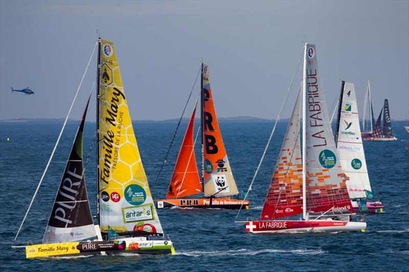 Start of the Route du Rhum-Destination Guadeloupe photo copyright Alexis Courcoux taken at  and featuring the IMOCA class