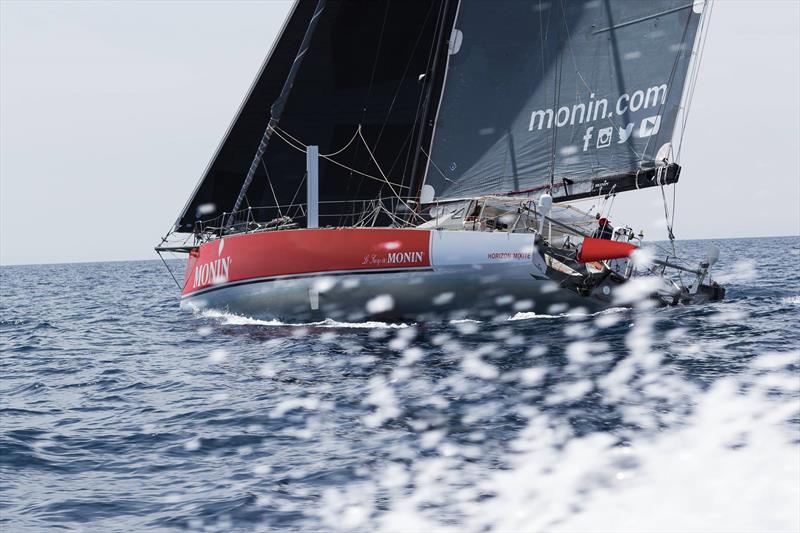 Isabelle Joschke aboard her IMOCA 60 Monin photo copyright Route du Rhum taken at  and featuring the IMOCA class