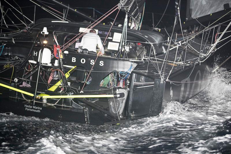 Alex Thomson - Hugo Boss - Images after terrain closure on Guadeloupe Island photo copyright Alex Thomson Racing taken at  and featuring the IMOCA class