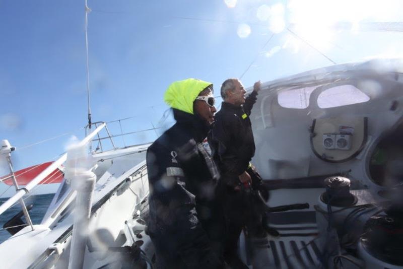 Kojiro Shiraishi with Roland Jourdain photo copyright Team Kojiro Shiraishi taken at  and featuring the IMOCA class