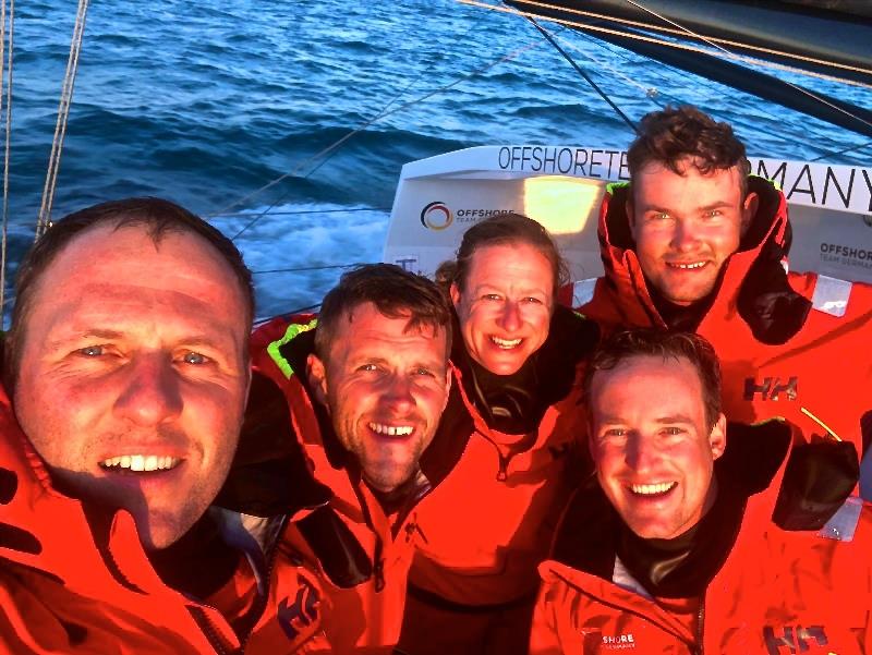 OTG-Team for the Fastnet Race: Robert Stanjek, Ian Smyth, Annie Lush, Conrad Colman, Phillip Kasüske (from left) photo copyright Offshore Team Germany taken at  and featuring the IMOCA class
