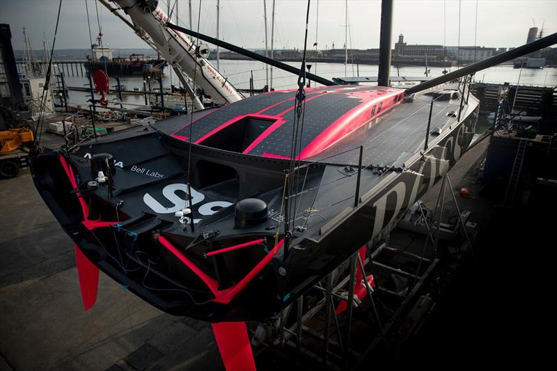 Latest images from the radical new Hugo Boss aimed at the singlehanded Vendee Globe round the world race photo copyright Lloyd Images taken at  and featuring the IMOCA class