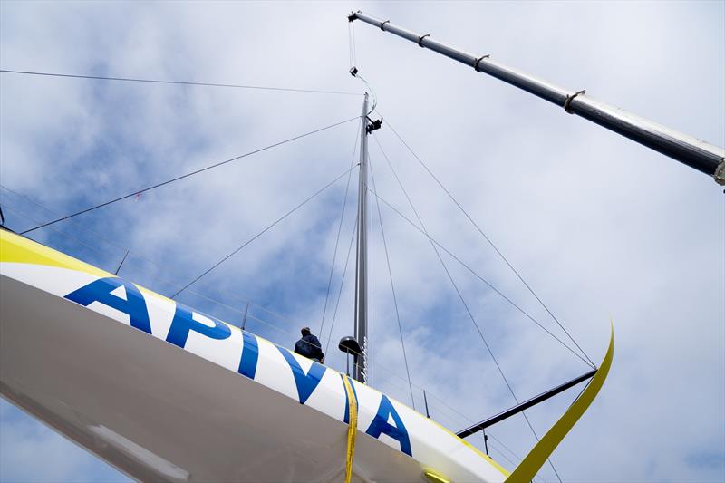 Rig and foil tips - Apivia launch in Lorient, France, August 2019 - photo © Maxime Horlaville