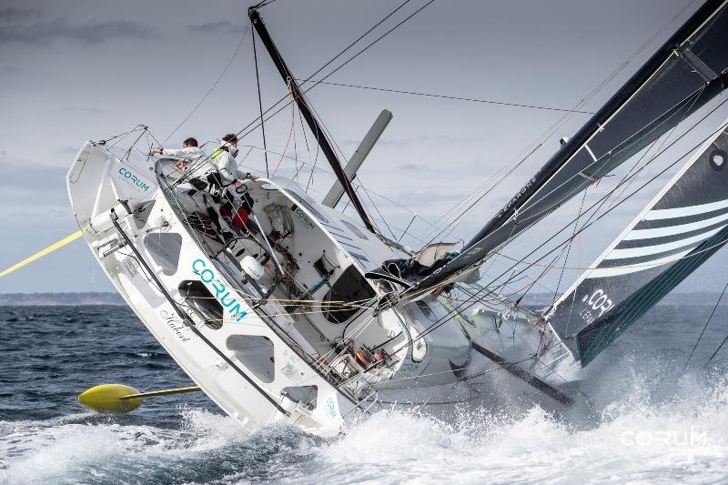 Jean Le Cam and Nicolas Troussel photo copyright Eloi Stichelbaut / CORUM L’Épargne taken at  and featuring the IMOCA class