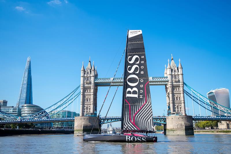 Alex Thomson unveils new HUGO BOSS yacht in front of Tower Bridge - photo © Lloyd Images