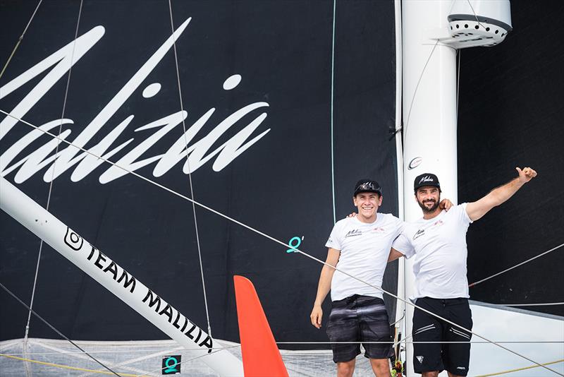 Malizia II - Yacht Club de Monaco skippers Boris Herrmann and Will Harris take 12th place of the Imoca category of the Transat Jacques Vabre on November 11, in Bahia, Brazil photo copyright Jean-Louis Carli / Alea taken at  and featuring the IMOCA class