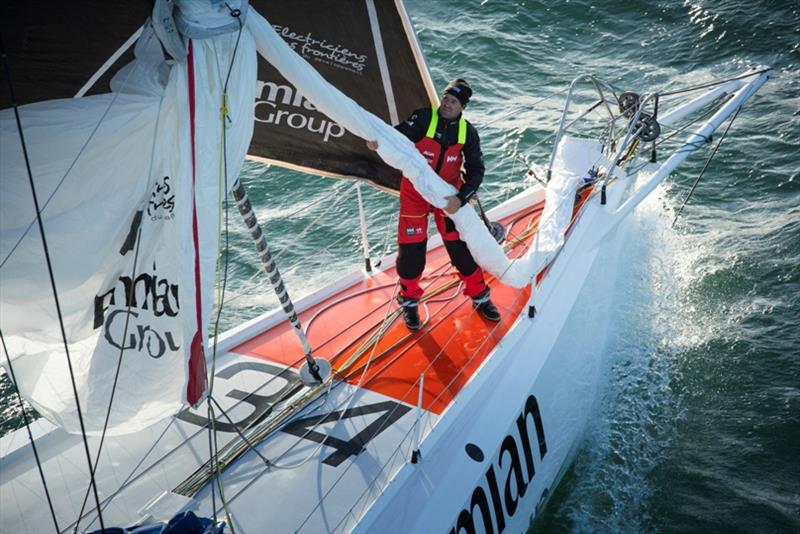 Start of The Transat Jacques Vabre photo copyright Jean-Marie Liot / Alea taken at  and featuring the IMOCA class