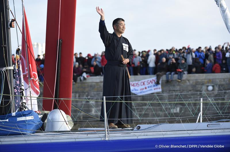 Channel Ambiance with Kojiro Shiraishi JAP Skipper Spirit of Yukoh  photo copyright Olivier Blanchet /DPPI /Vendee Globe taken at  and featuring the IMOCA class