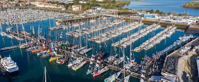 Vendée Globe race village photo copyright Jean-Marie Liot / Alea taken at  and featuring the IMOCA class