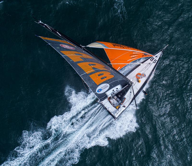 Kevin Escoffier's PRB is one of the eighteen IMOCA 60s competing, fitting with the OSCAR system. - photo © Yann Riou