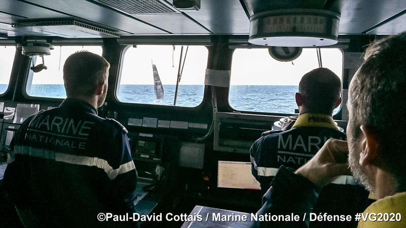 Kevin Escoffier transferred off Yes We Cam in the Vendée Globe - December 6, 2020 photo copyright Paul-David Cottais taken at Yacht Club de France and featuring the IMOCA class