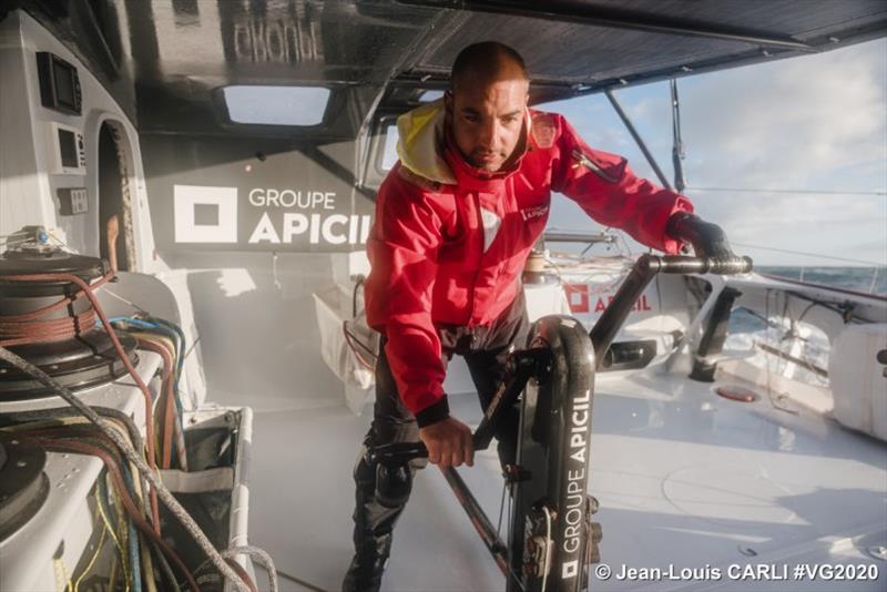 Damien Seguin, Groupe Apicil - Vendée Globe photo copyright Jean-Louis Carli taken at  and featuring the IMOCA class