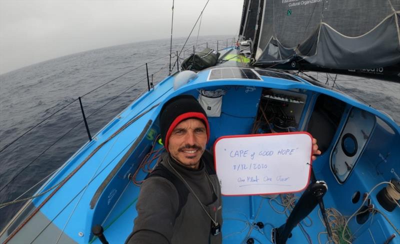 Didac Costa (One Planet One Ocean) passes the Cape of Good Hope photo copyright Didac Costa / #VG2020 taken at  and featuring the IMOCA class