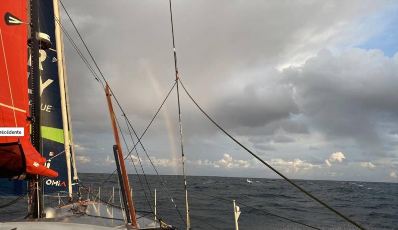 Benjamin Dutreux (OMIA - Water Family) spots a rainbow - photo © Benjamin Dutreux / #VG2020