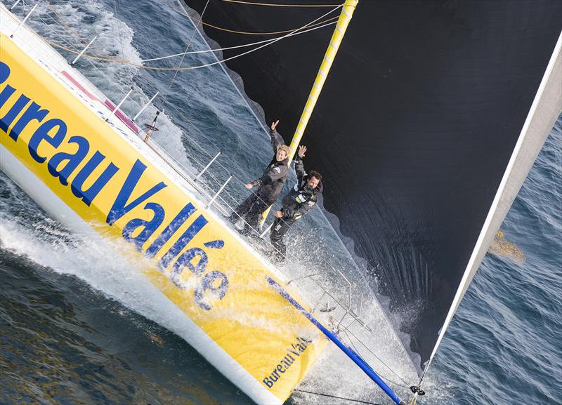 Servane Escoffier & Louis Burton aboard Bureau Vallée 2 - photo © Stéphane Maillard