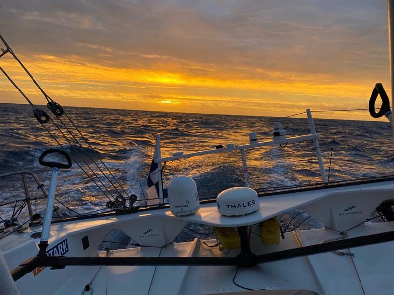 Ari Huusela on Stark during the Vendée Globe photo copyright Ari Huusela / Stark taken at  and featuring the IMOCA class