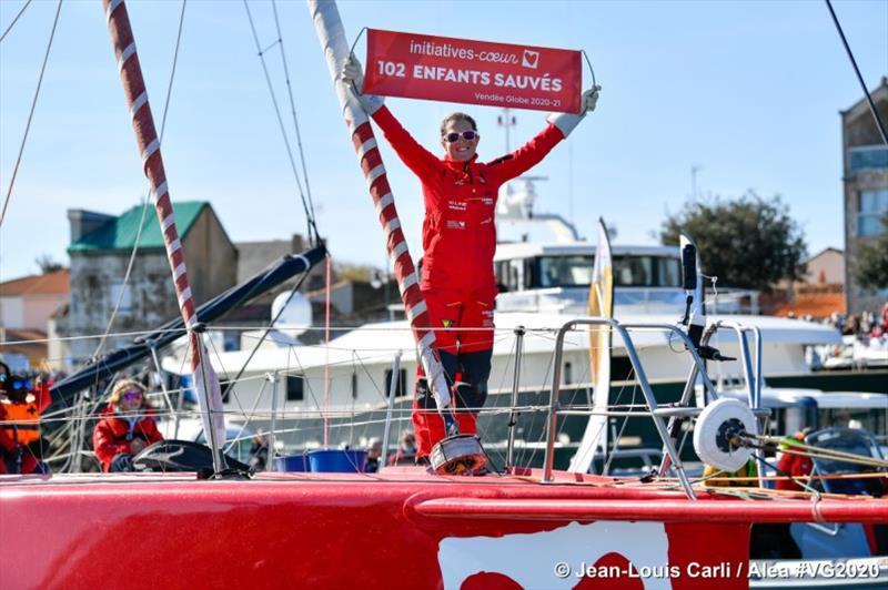 Sam Davies completes solo Vendée Globe route photo copyright Jean-Louis Carli / Alea taken at  and featuring the IMOCA class