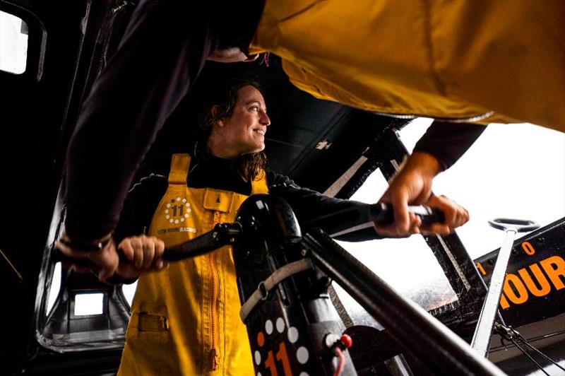 11th Hour Racing Team on a training trans-Atlantic crossing from Newport, Rhode Island, USA to Concarneau, France photo copyright Amory Ross / 11th Hour Racing taken at  and featuring the IMOCA class