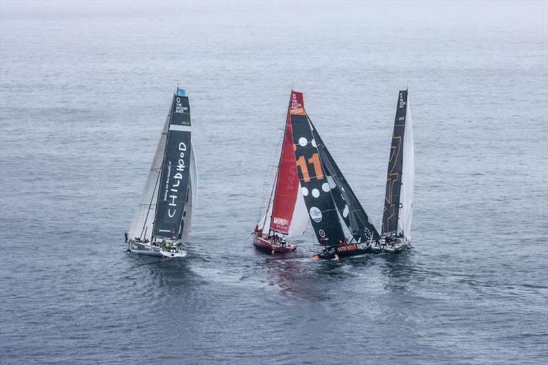 The finish of Leg One of The Ocean Race Europe from Lorient, France to Cascais, Portugal photo copyright The Ocean Race Europe taken at  and featuring the IMOCA class