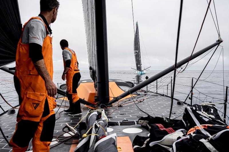 June 2, 11th Hour Racing Team racing during Leg 1 of The Ocean Race Europe from Lorient, France, to Cascais, Portugal photo copyright Amory Ross / 11th Hour Racing Team taken at  and featuring the IMOCA class