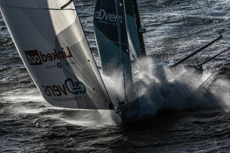 Racing down the coast of Portugal early in Leg 2 of The Ocean Race Europe from Cascais, Portugal, to Alicante, Spain photo copyright Sailing Energy / The Ocean Race taken at  and featuring the IMOCA class