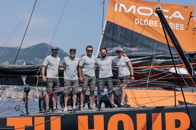 11th Hour Racing Team finish in third place of Leg 3 of The Ocean Race Europe in Genoa, Italy, after sailing across The Mediterranean Sea photo copyright Sailing Energy / The Ocean Race taken at  and featuring the IMOCA class