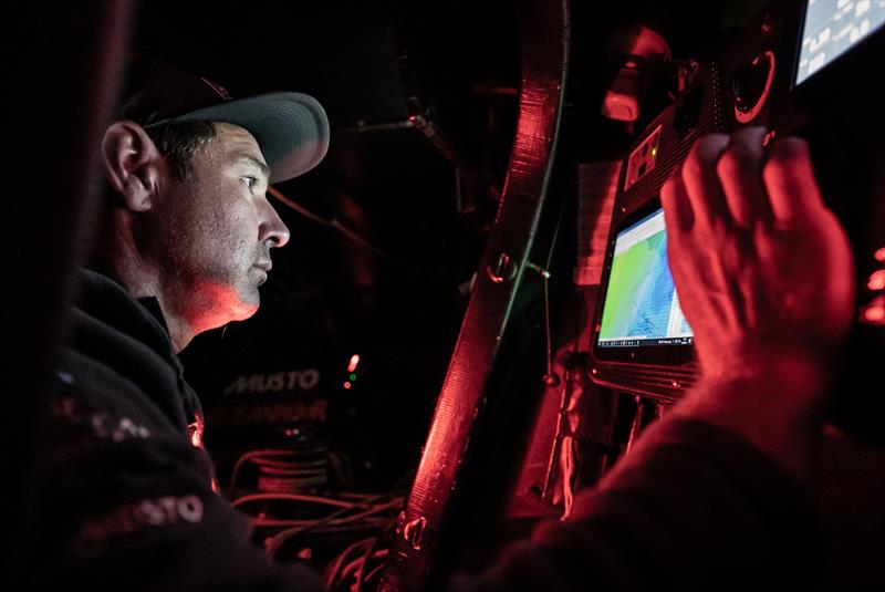 Fisher at the nav station - photo © Amory Ross / 11th Hour Racing