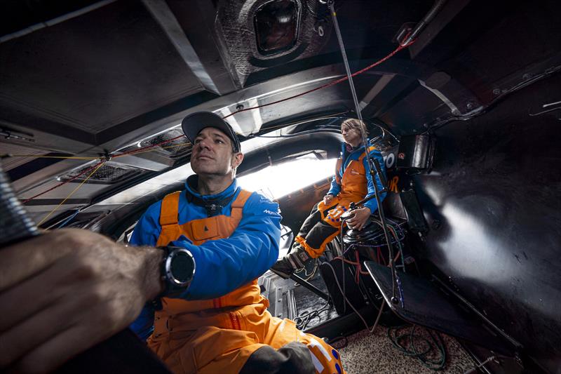 Fisher aboard 11th Hou Racing's Alaka'I - photo © Amory Ross / 11th Hour Racing