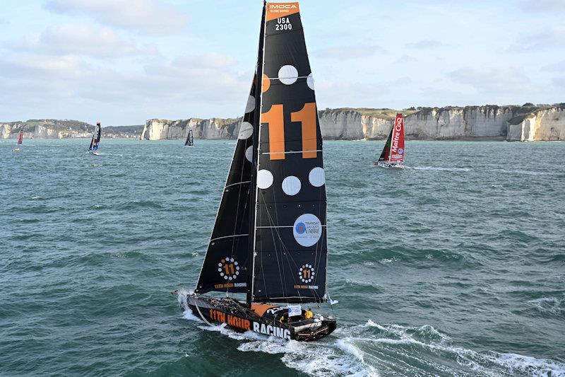 11th Hour Racing Team's two race boats set off on the Transat Jacques Vabre photo copyright Vincent Curutchet / Alea / 11th Hour Racing taken at  and featuring the IMOCA class