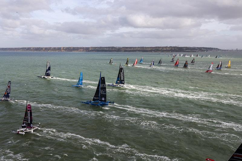 11th Hour Racing Team's two race boats set off on the Transat Jacques Vabre - photo © Jean-Marie Liot / Alea