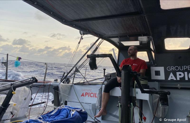 Damien Seguin on board Groupe APICIL during the Transat Jacques Vabre - photo © Groupe APICIL