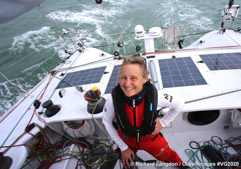 Pip Hare on board the first Medallia - photo © Richard Langdon / Ocean Images