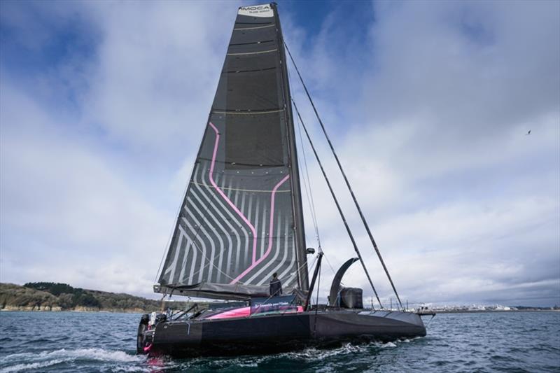 The Relay 4 Nature Baton arrives in Brest, France photo copyright Austin Wong / The Ocean Race taken at  and featuring the IMOCA class