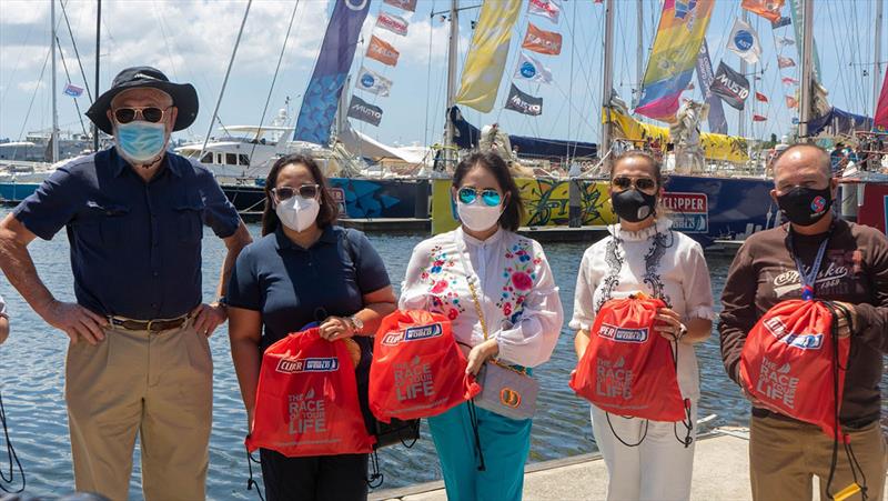 Sir Robin Knox-Johnston with Philippine delegates (L-R Sir Robin Knox-Johnston, Mary Jamelle A. Camba, Carolina D. Uy, Maria Anthonette Velasco-Allones and Rolen C. Paulino) - Clipper Race - photo © Clipper Race