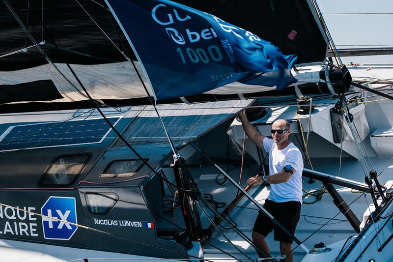 Nico Lunven sailing Clarisse Crémer's Banque Populaire - photo © Jean-Louis Carli