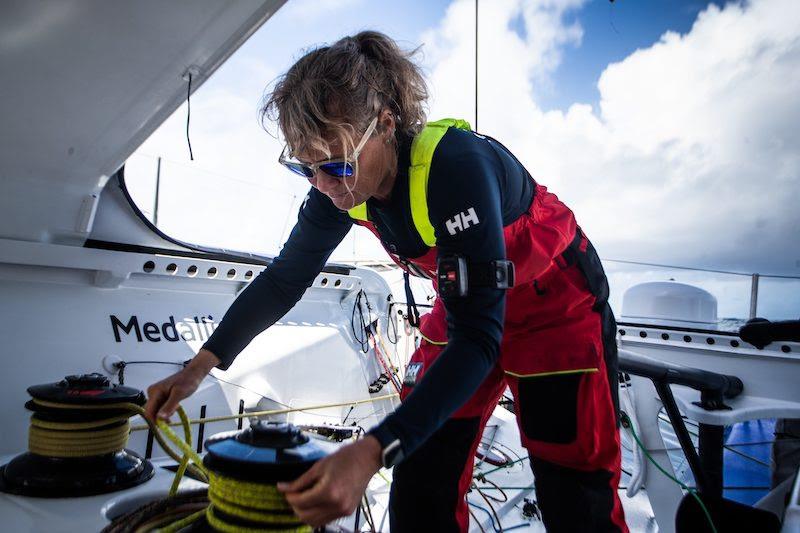 Pip Hare on Medallia during the Vendée Arctique Les Sables d'Olonne photo copyright Pip Hare taken at  and featuring the IMOCA class