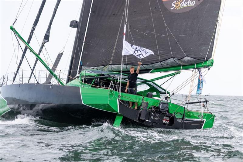 Conrad Colman (NZL) aboard his IMOCA60 at the start of the Vendee Globe Arctique Race - June 2022 photo copyright Vendee Arctique taken at Yacht Club de France and featuring the IMOCA class