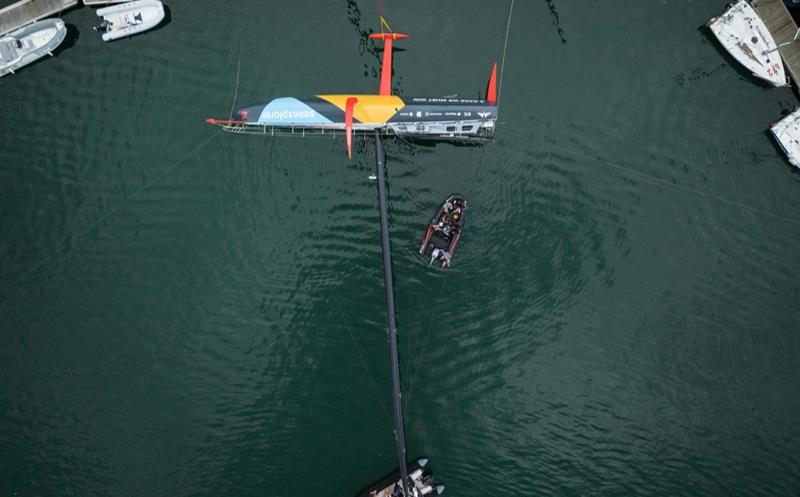 Malizia-Seaexplorer undergoes the 90-degree test for the IMOCA Class Rules  - photo © Ricardo Pinto / Team Malizia