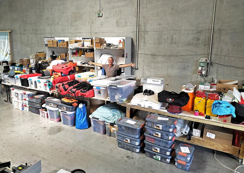 Norbert with all equipment to be stowed on board photo copyright Innovation Yachts taken at  and featuring the IMOCA class